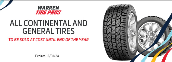 Continental & General Tires at Cost